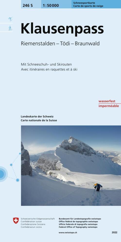 246S Klausenpass Schneesportkarte (Bundesamt Für Landestopografie Swisstopo)