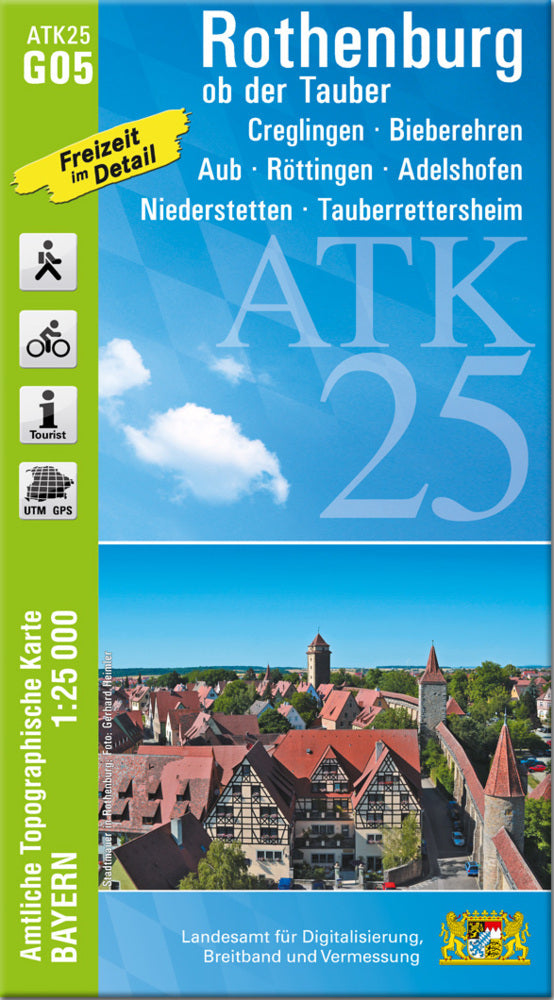ATK25-G05 Rothenburg ob der Tauber (Amtliche Topographische Karte 1:25000) (Breitband Und Vermessung, Bayern Landesamt Für Digitalisierung)