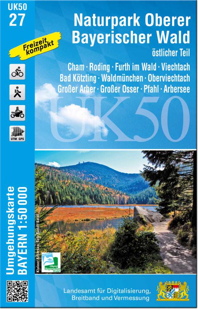 UK50-27 Naturpark Oberer Bayerischer Wald - östlicher Teil (Breitband Und Vermessung, Bayern Landesamt Für Digitalisierung)