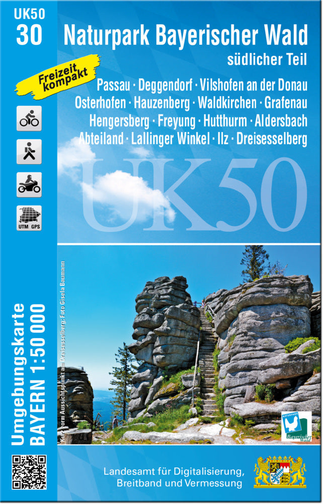 UK50-30 Naturpark Bayerischer Wald - südlicher Teil (Breitband Und Vermessung, Bayern Landesamt Für Digitalisierung)