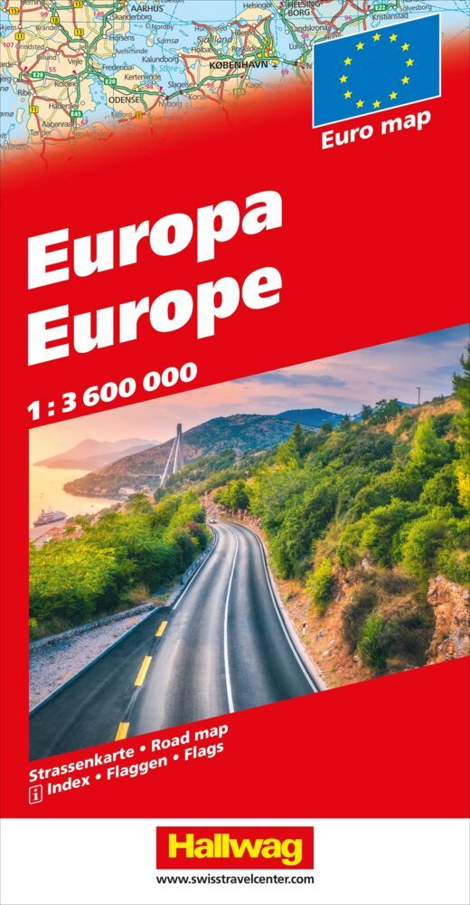 Hallwag Strassenkarte Europa 1:3, 6 Mio.