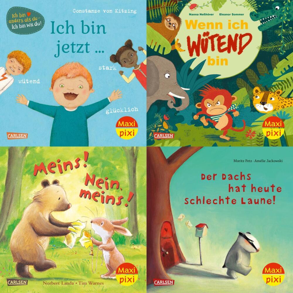 Maxi-Pixi-4er-Set 89: Glücklich, traurig, schlecht gelaunt (4x1 Exemplar) (Diverse)