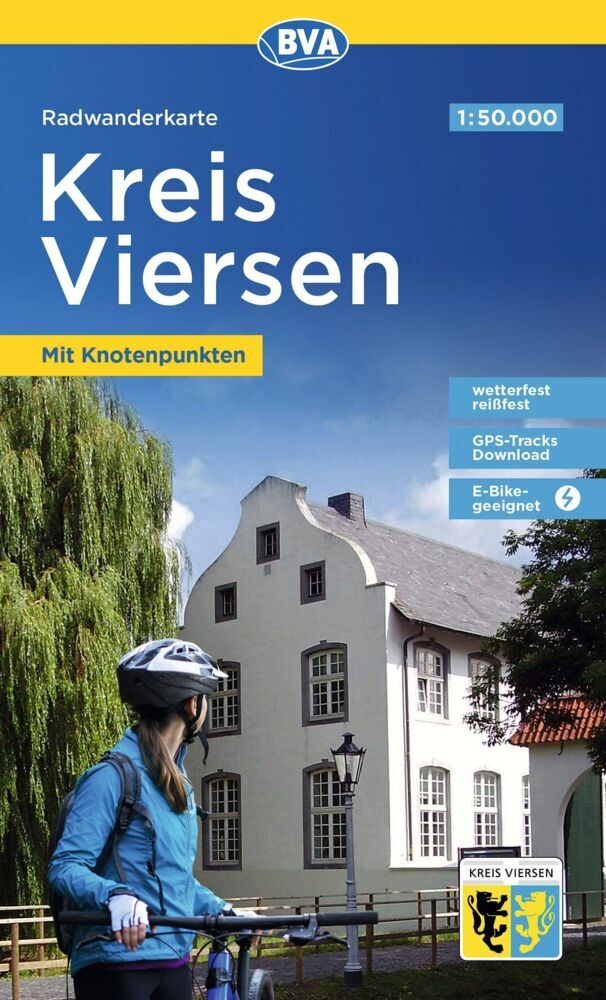 BVA Radwanderkarte Kreis Viersen mit Knotenpunkten 1:50.000