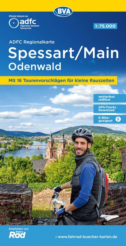 ADFC-Regionalkarte Spessart/Main/Odenwald, 1:75.000, mit Tagestourenvorschlägen, reiß- und wetterfest, E-Bike-geeignet, GPS-Tracks Download (Allgemeiner Deutscher Fahrrad-Club E.V. (Adfc))