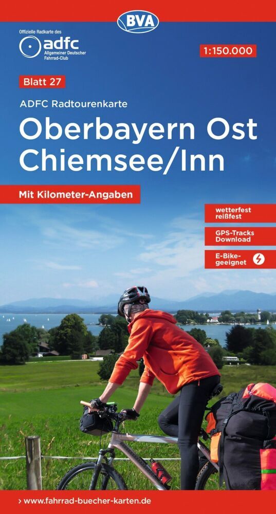 BVA ADFC Radtourenkarte Oberbayern Ost Chiemsee/Inn 1:150.000