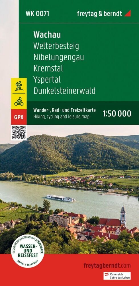 freytag & berndt Wanderkarte WK 0071 Wachau, Welterbesteig - Nibelungengau - Kremstal - Yspertal - Dunkelsteinerwald 1:50.000