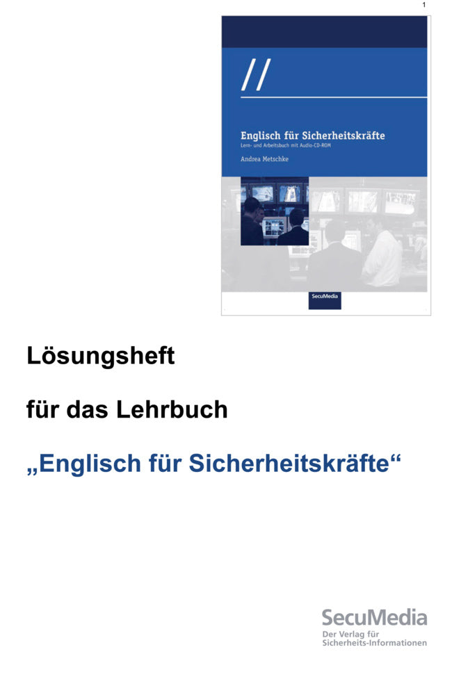 Englisch für Sicherheitskräfte (Andrea Metschke)