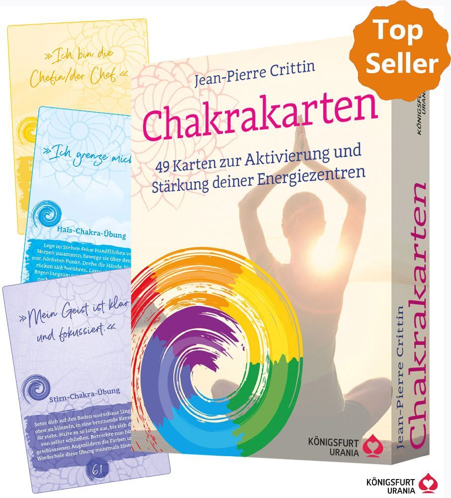 Chakrakarten, m. 1 Buch, m. 1 Beilage (Jean-Pierre Crittin)