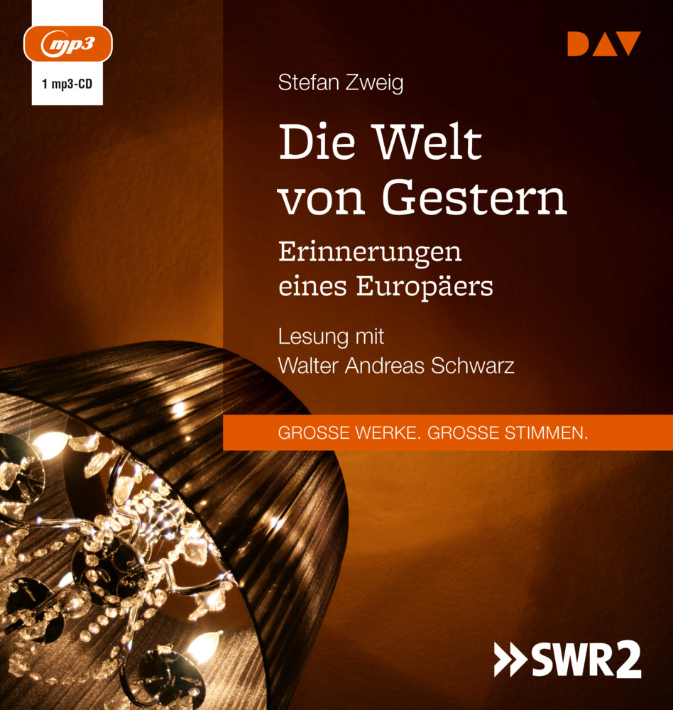 Die Welt von Gestern. Erinnerungen eines Europäers, 1 Audio-CD, 1 MP3 (Stefan Zweig)