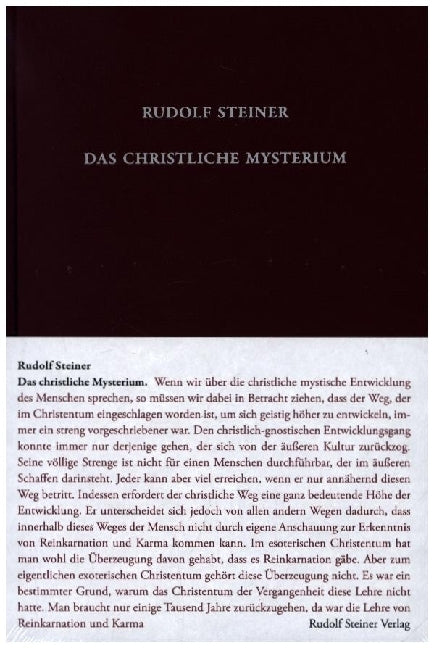 Das christliche Mysterium (Rudolf Steiner)