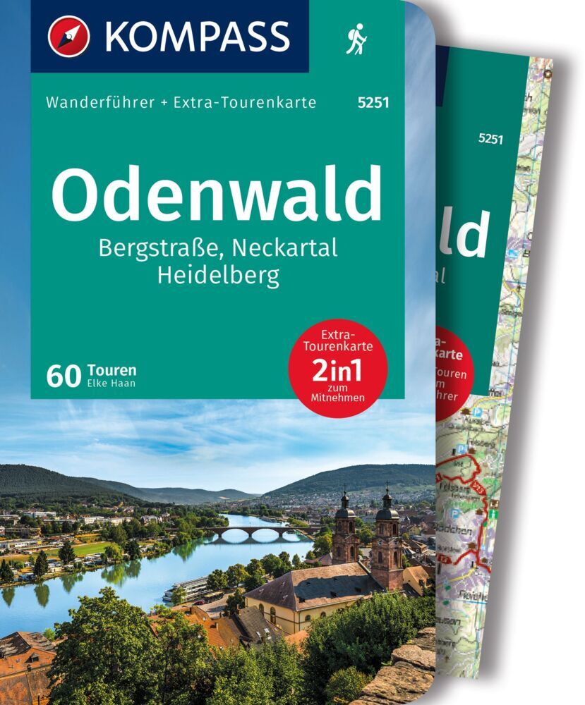 KOMPASS Wanderführer Odenwald, 60 Touren mit Extra-Tourenkarte (Elke Haan)