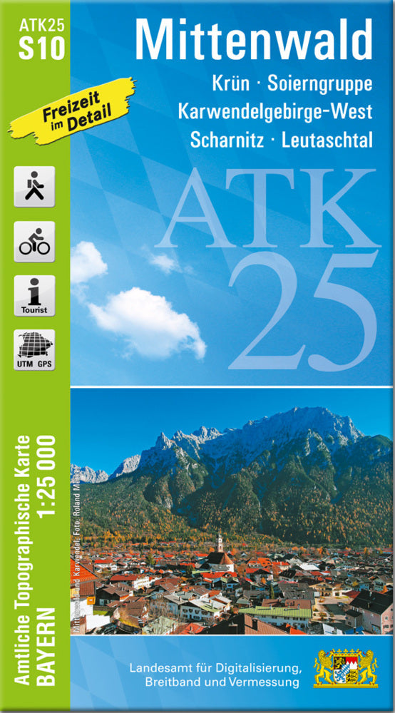 ATK25-S10 Mittenwald (Amtliche Topographische Karte 1:25000) (Breitband Und Vermessung, Bayern Landesamt Für Digitalisierung)