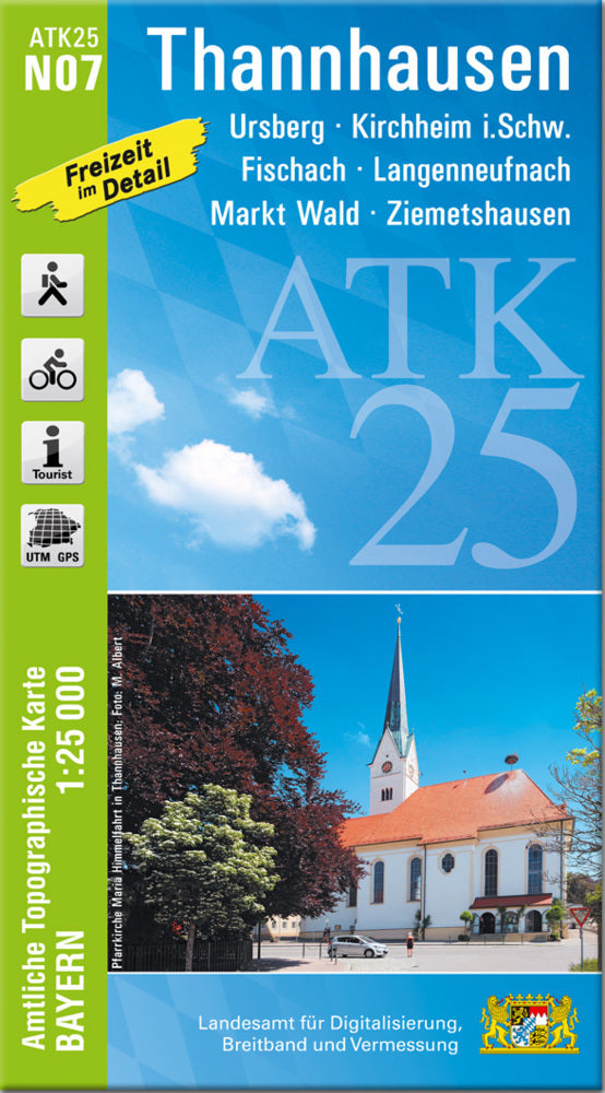 ATK25-N07 Thannhausen (Amtliche Topographische Karte 1:25000) (Breitband Und Vermessung, Bayern Landesamt Für Digitalisierung)