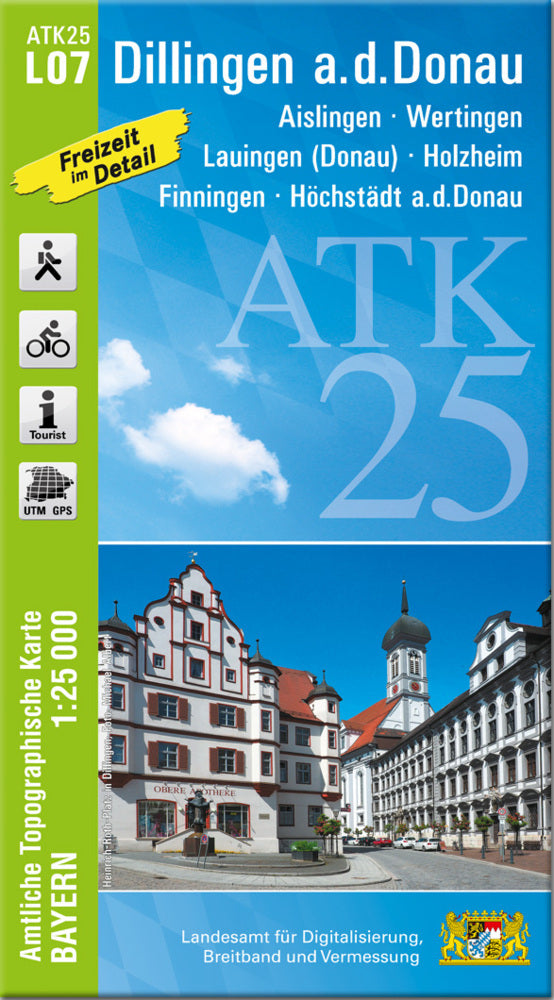 ATK25-L07 Dillingen a.d.Donau (Amtliche Topographische Karte 1:25000) (Breitband Und Vermessung, Bayern Landesamt Für Digitalisierung)