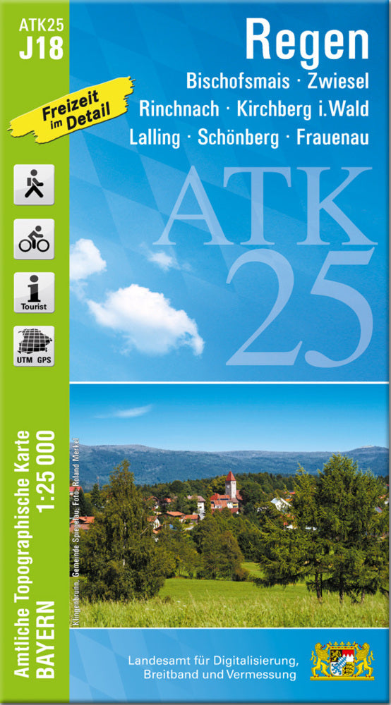 ATK25-J18 Regen (Amtliche Topographische Karte 1:25000) (Breitband Und Vermessung, Bayern Landesamt Für Digitalisierung)