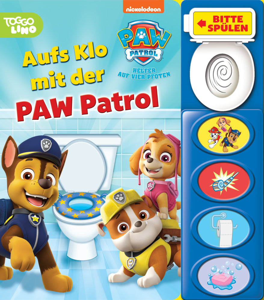 PAW Patrol - Aufs Klo mit der PAW Patrol - Mein Klo-Soundbuch - Pappbilderbuch mit Klospülung und 8 Geräuschen (Phoenix International Publications Germany Gmbh)