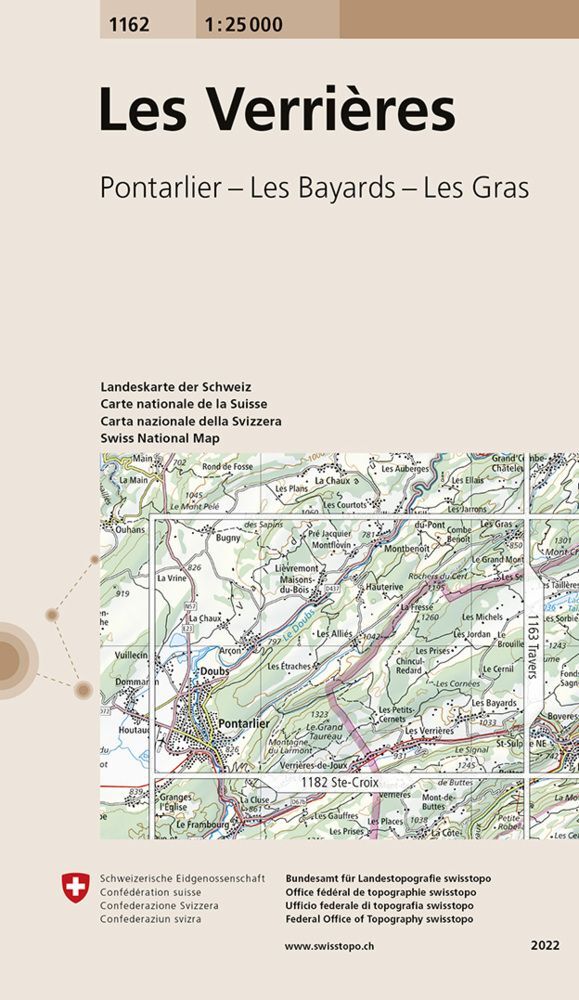 1162 Les Verrières (Bundesamt Für Landestopografie Swisstopo)