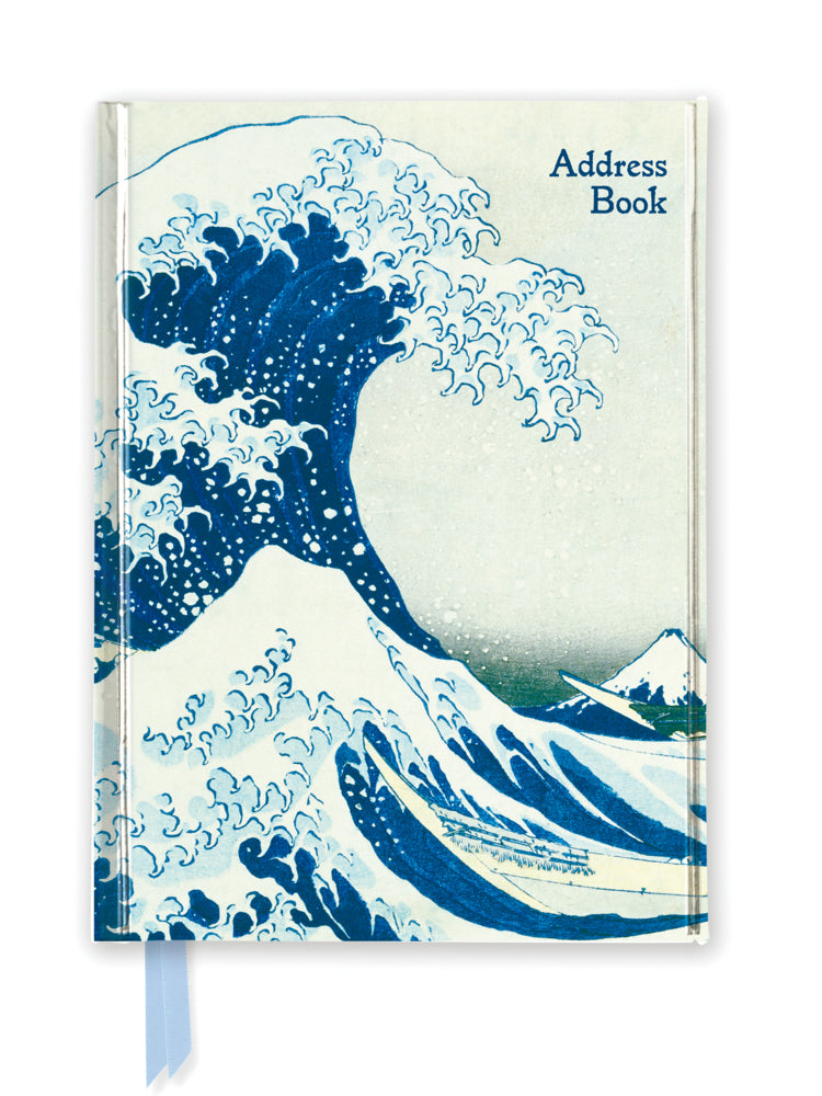 Adressbuch DIN A5: Katsushika Hokusai, Die große Welle (Flame Tree Publishing)