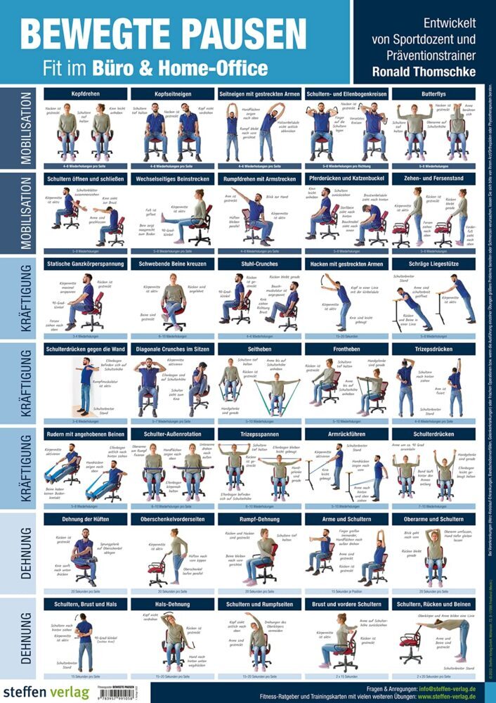 Fitnessposter Bewegte Pausen (Ronald Thomschke)
