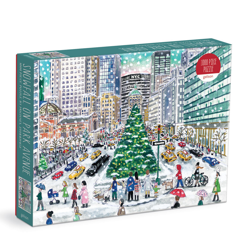 Michael Storrings Snowfall on Park Avenue 1000 Piece Puzzle (Galison)