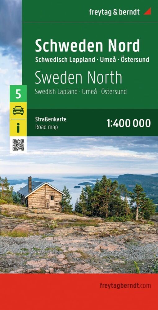 freytag & berndt Straßenkarte Schweden Nord, Schwedisch Lappland - Umeå - Östersund 1:400.000