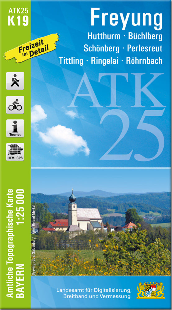 ATK25-K19 Freyung (Amtliche Topographische Karte 1:25000) (Breitband Und Vermessung, Bayern Landesamt Für Digitalisierung)