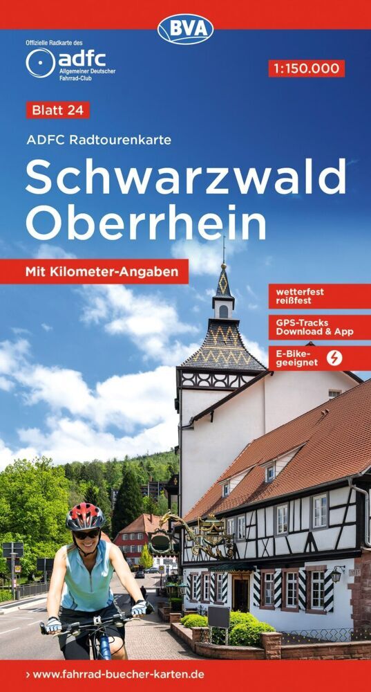 BVA ADFC Radtourenkarte Schwarzwald Oberrhein 1:150.000