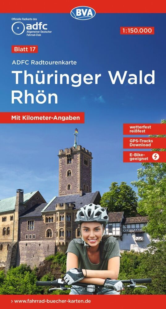 BVA ADFC Radtourenkarte Thüringer Wald Rhön 1:150.000