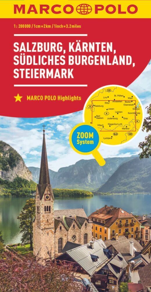 MARCO POLO Regionalkarte Österreich 02 Salzburg, Kärnten, Steiermark 1:200.000 (Marco Polo Verlag)