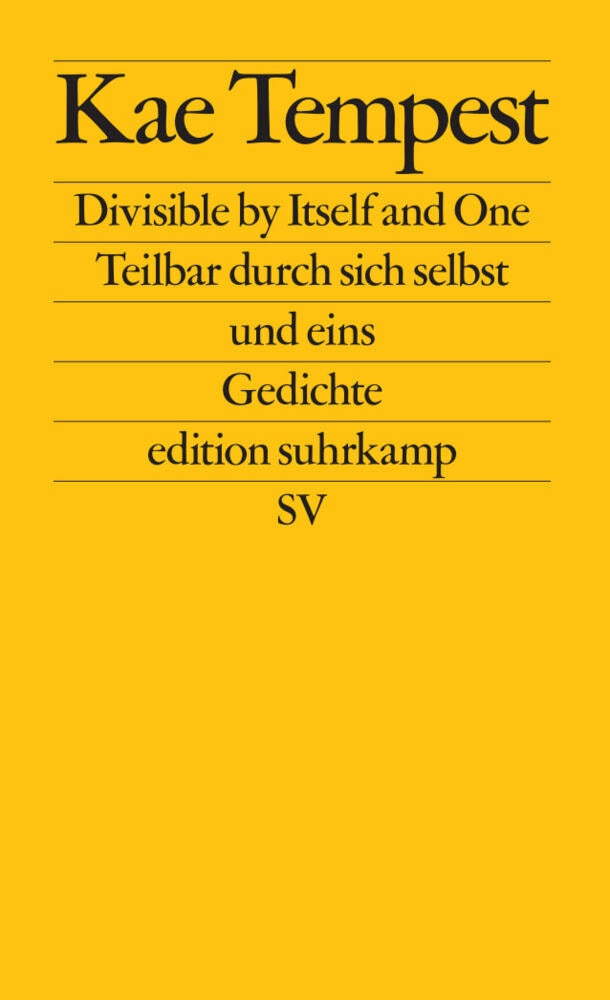 Divisible by Itself and One / Teilbar durch sich selbst und eins (Kae Tempest)