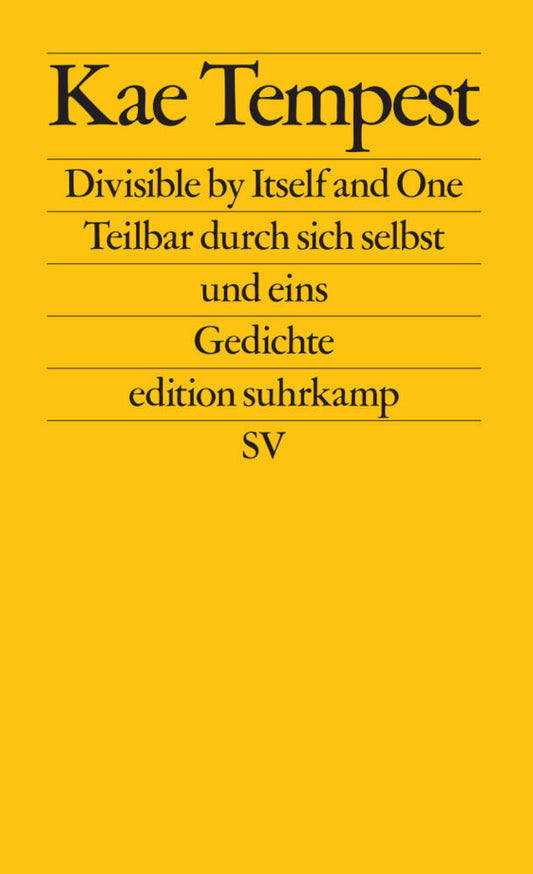 Divisible by Itself and One / Teilbar durch sich selbst und eins (Kae Tempest)
