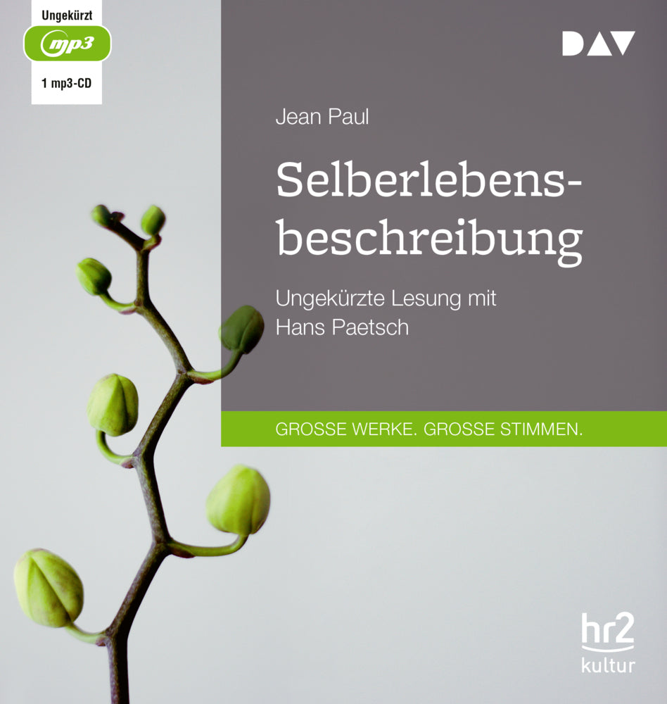 Selberlebensbeschreibung, 1 Audio-CD, 1 MP3 (Jean Paul)