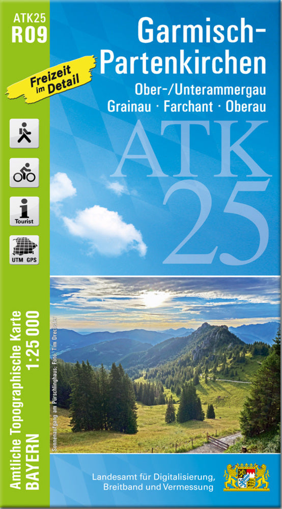 ATK25-R09 Garmisch-Partenkirchen (Amtliche Topographische Karte 1:25000) (Breitband Und Vermessung, Bayern Landesamt Für Digitalisierung)