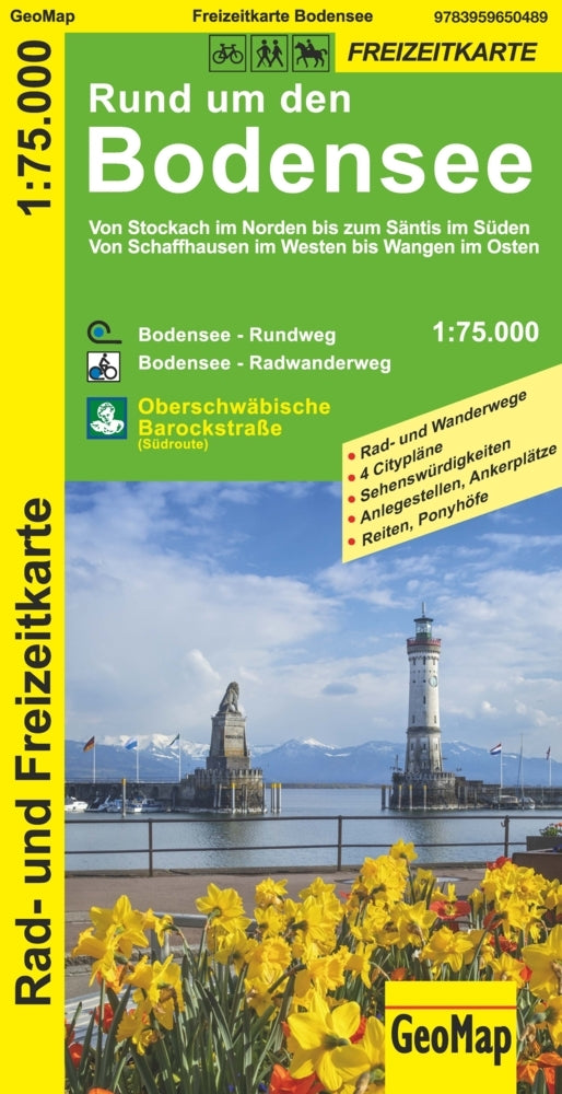 Rund um den Bodensee Rad- und Freizeitkarte (Geomap)