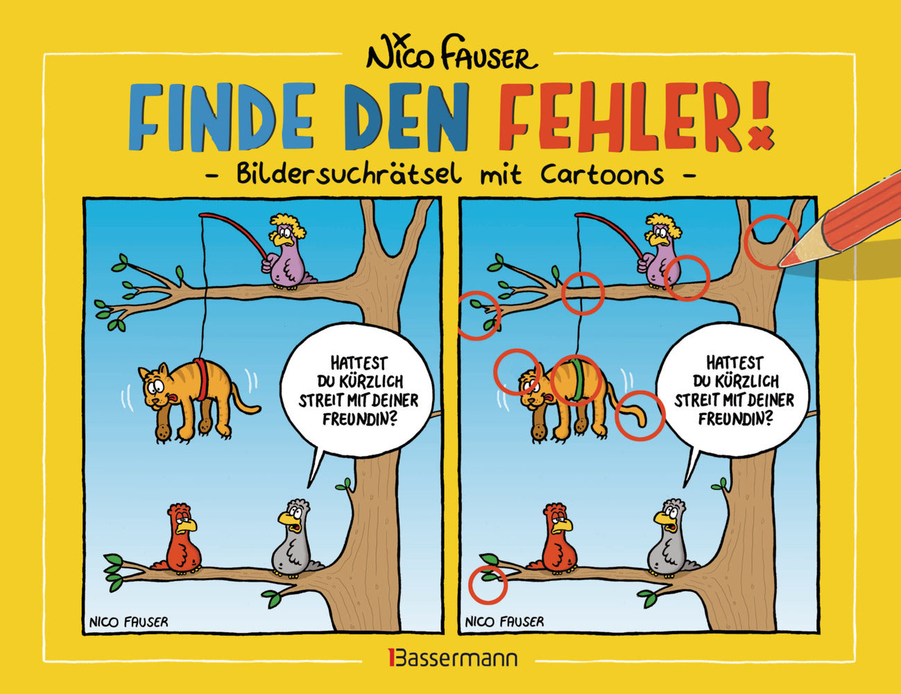 Finde den Fehler - Bildersuchrätsel mit Cartoons (Nico Fauser)