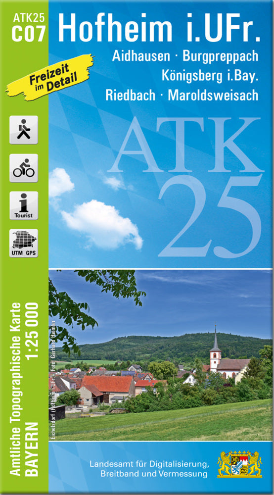 ATK25-C07 Hofheim i.UFr. (Amtliche Topographische Karte 1:25000) (Breitband Und Vermessung, Bayern Landesamt Für Digitalisierung)