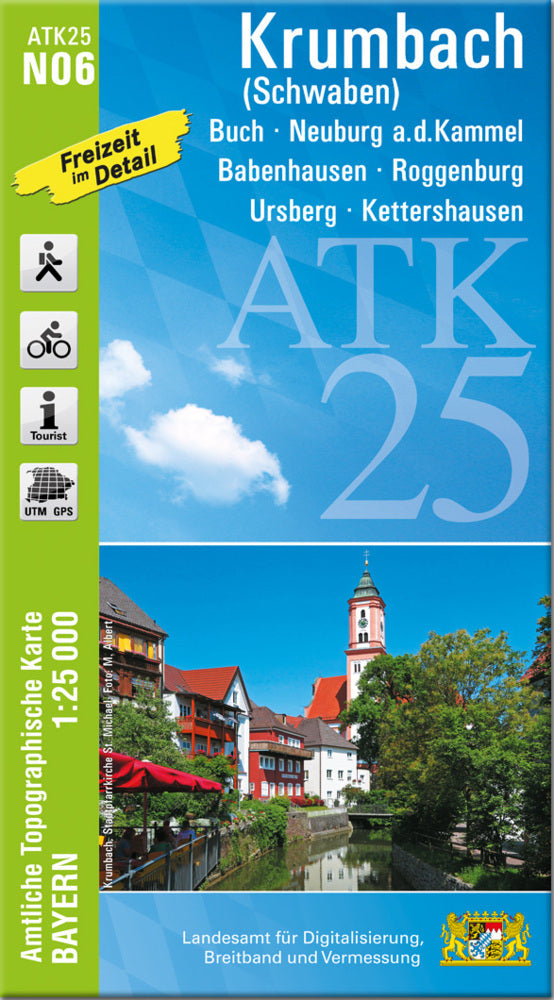 ATK25-N06 Krumbach (Schwaben) (Amtliche Topographische Karte 1:25000) (Breitband Und Vermessung, Bayern Landesamt Für Digitalisierung)
