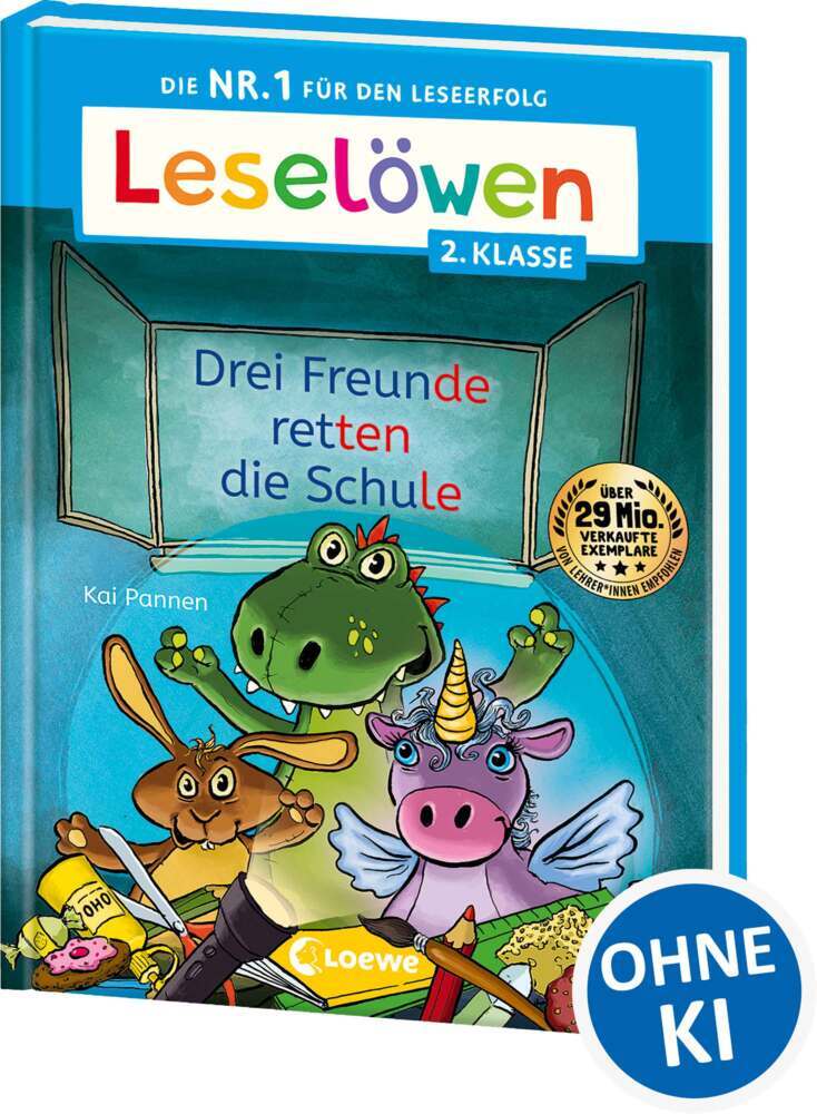 Leselöwen 2. Klasse - Drei Freunde retten die Schule (Kai Pannen)
