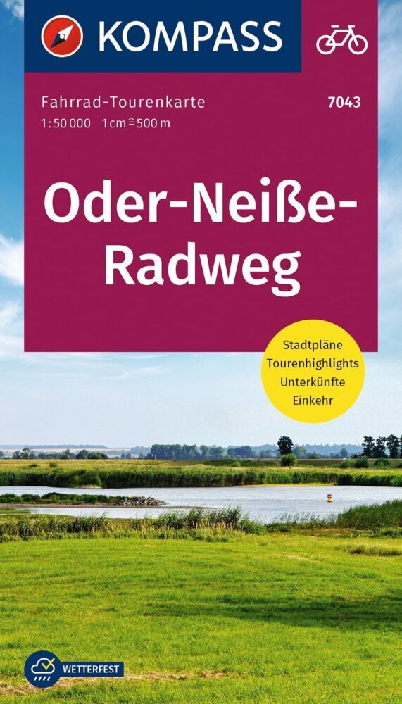 KOMPASS Fahrrad-Tourenkarte Oder-Neiße-Radweg 1:50.000
