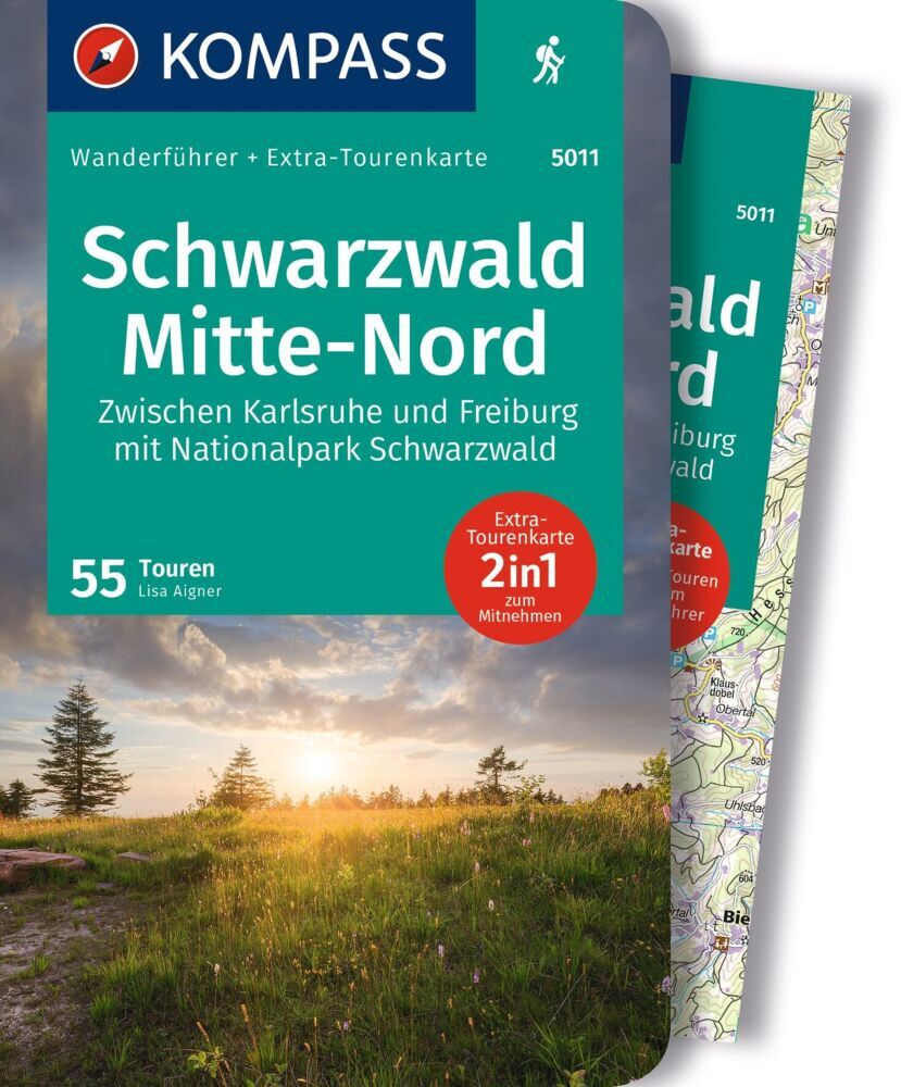 KOMPASS Wanderführer Schwarzwald Mitte-Nord, 50 Touren mit Extra-Tourenkarte (Lisa Aigner)