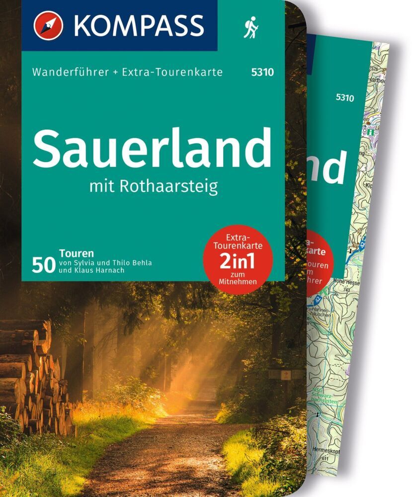 KOMPASS Wanderführer Sauerland mit Rothaarsteig, 50 Touren mit Extra-Tourenkarte (Silvia Und Thilo Behla)