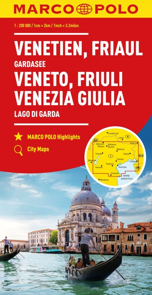 MARCO POLO Regionalkarte Italien 04 Venetien, Friaul, Gardasee 1:200.000 (Marco Polo Verlag)