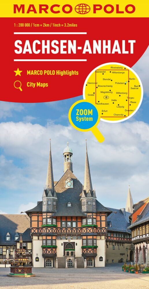 MARCO POLO Regionalkarte Deutschland 08 Sachsen-Anhalt 1:200.000