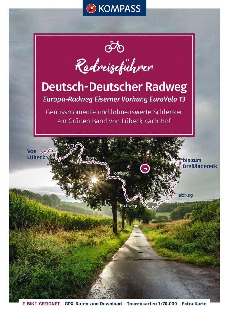KOMPASS Radreiseführer Europa-Radweg Eiserner Vorhang / Deutsch-Deutscher Radweg (Maria Strobl)