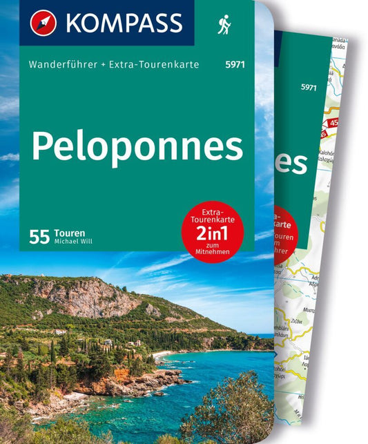 KOMPASS Wanderführer Peloponnes, 55 Touren mit Extra-Tourenkarte (Michael Will)