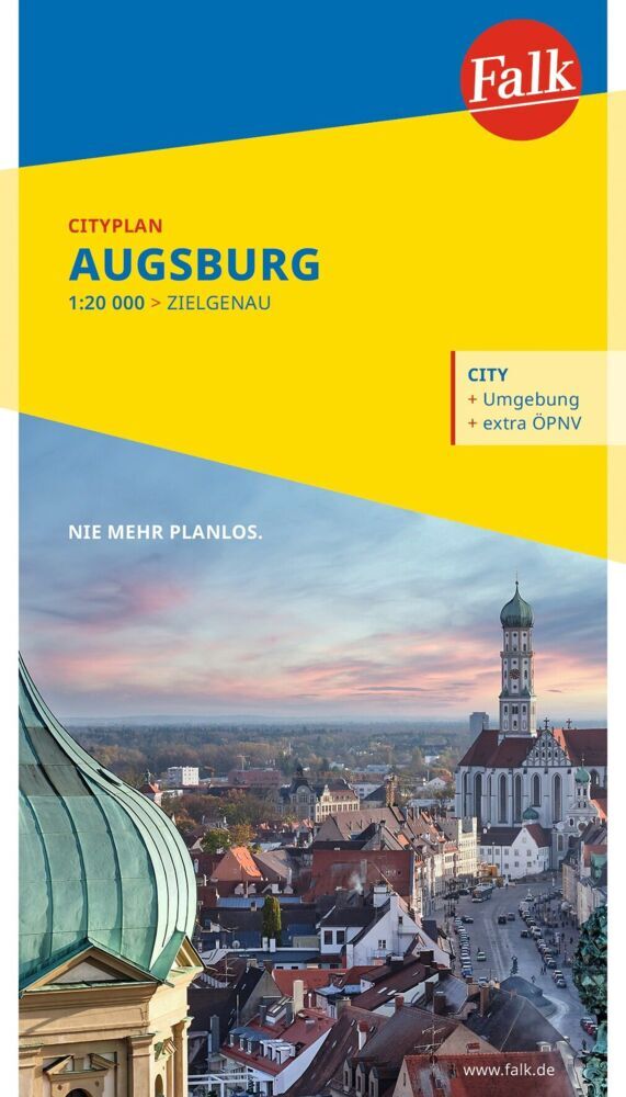 Falk Cityplan Augsburg 1:18.500