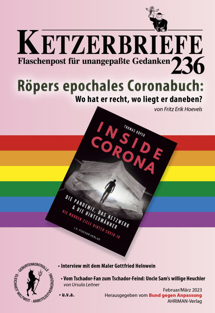 Röpers epochales Corona-Buch - wo hat er recht, wo liegt er daneben? (Fritz Erik Hoevels)