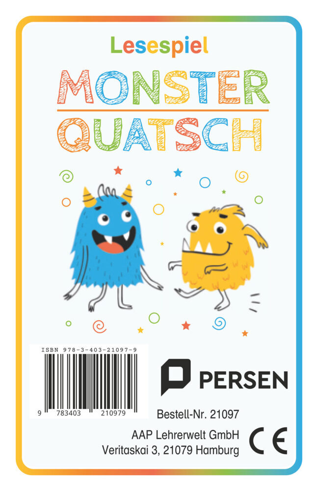 Lesespiel Monster-Quatsch, m. 1 Beilage (Janet Stadelmeier)