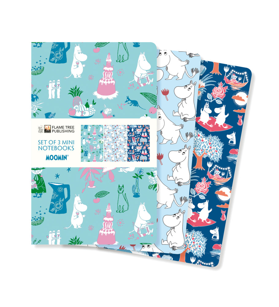 Dreier Set Mini-Notizbücher: Mumin Klassik (Flame Tree Publishing)