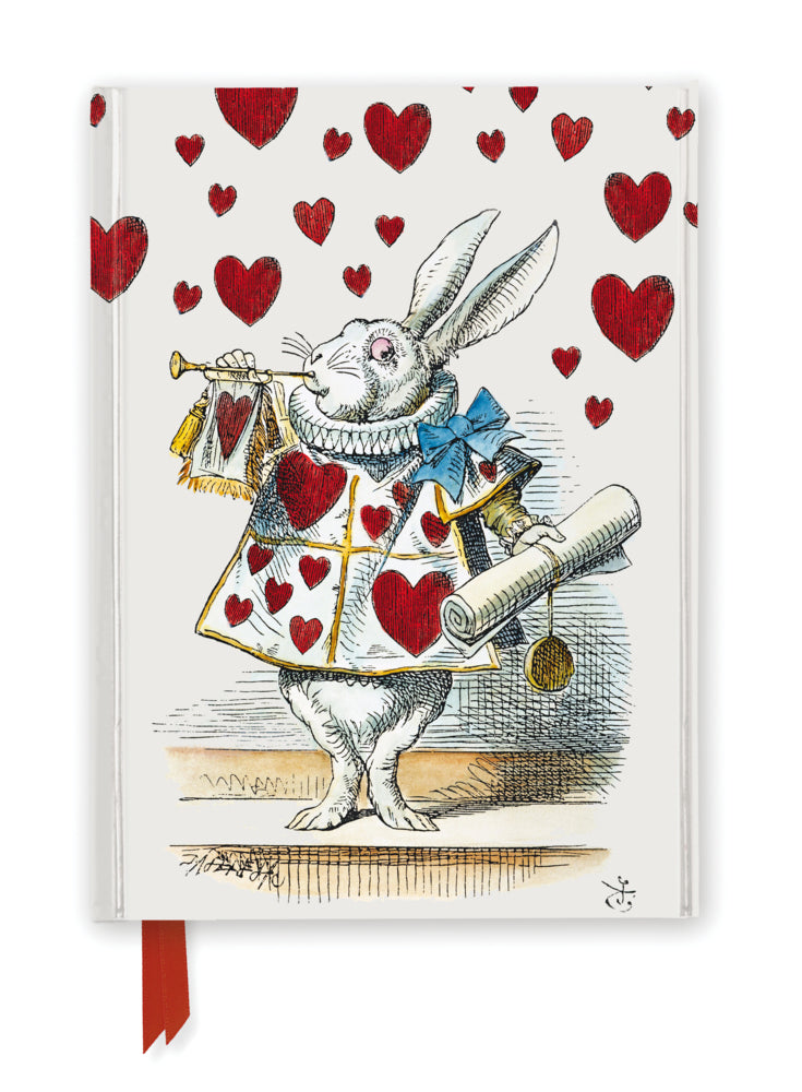 Premium Notizbuch DIN A5: Alice im Wunderland - Weißer Hase (Flame Tree Publishing)